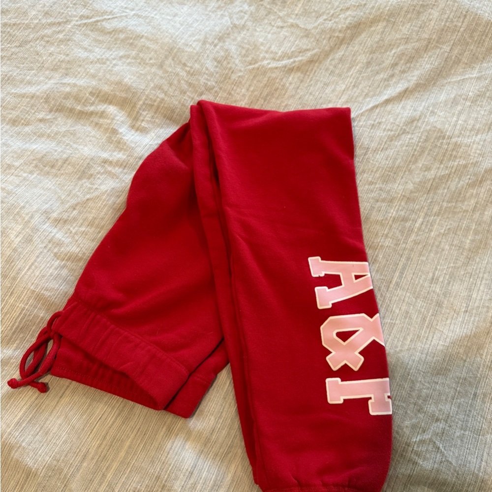 Abercrombie & Fitch Red Jogger Pants